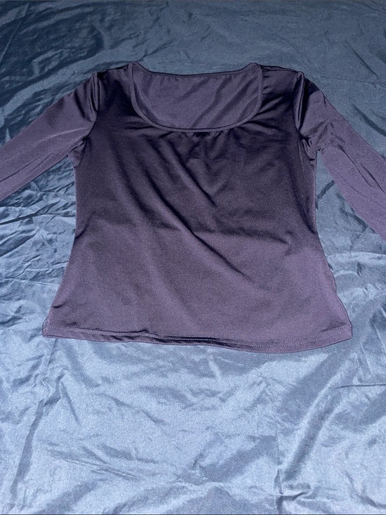 SHEIN Tops - SHEIN Black Scoop Neck Long Sleeve Top